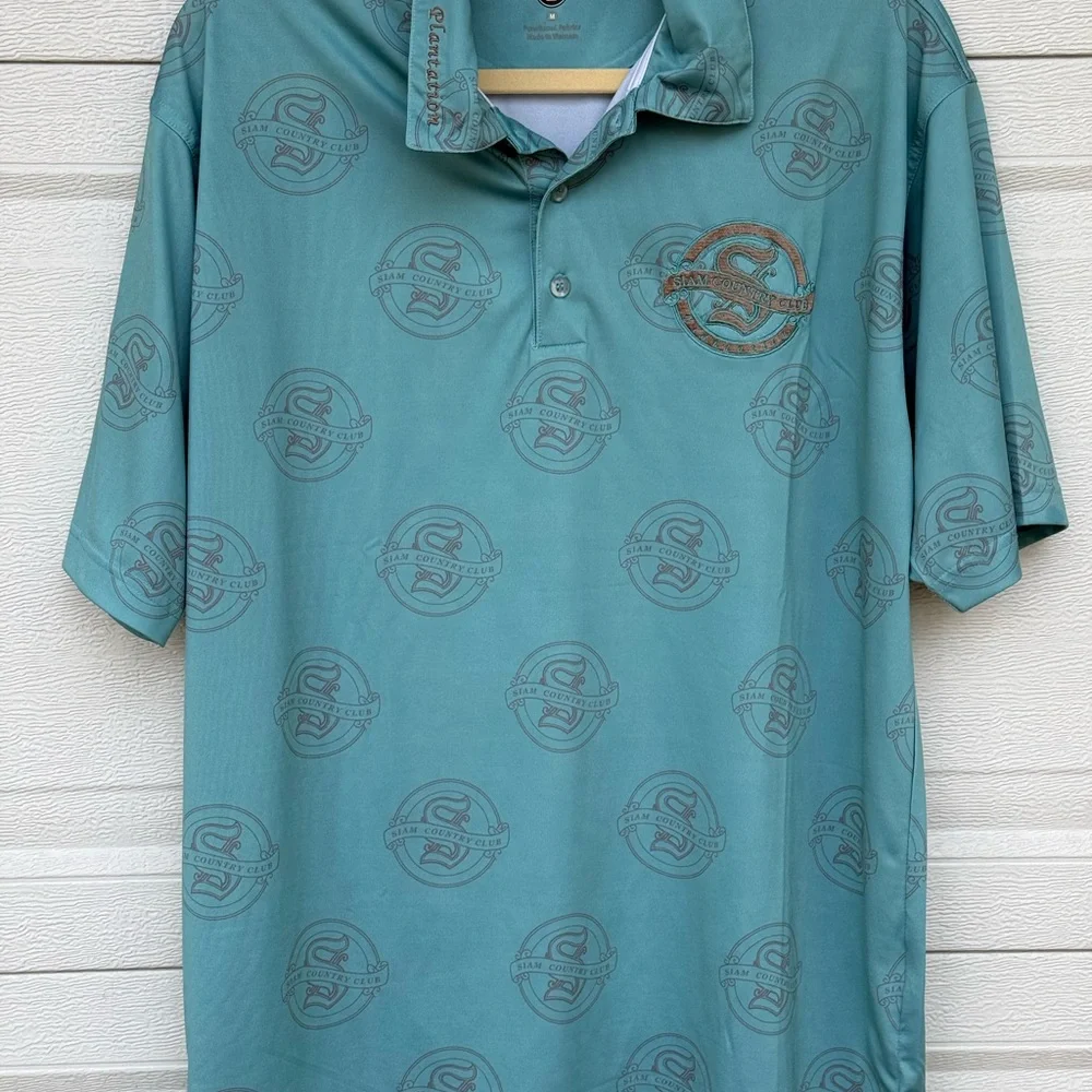 Siam Country Club Plantation-Men's Teal Polo Golf Shirt GUC - Picture 4 of 6